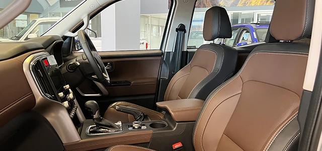 Mahindra Scorpio N Brown Leather Front Interior