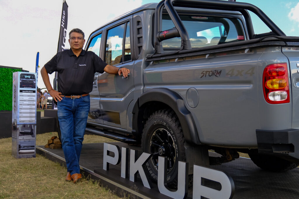 Rajesh Gupta posing with a Karoo Special Edition Storm